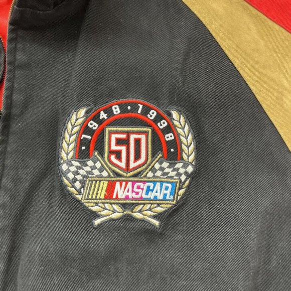 VTG Logo Athletic NASCAR Jacket Mens Size XXL 1998 50th Anniversary Racing - Picture 2 of 16